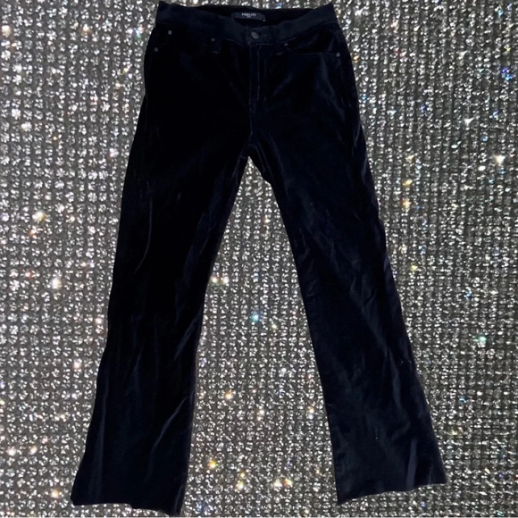 Fidelity Gwen Velveteen Ankle Skinny Jeans FIDELITY DENIM black velour velvet - Picture 1 of 6